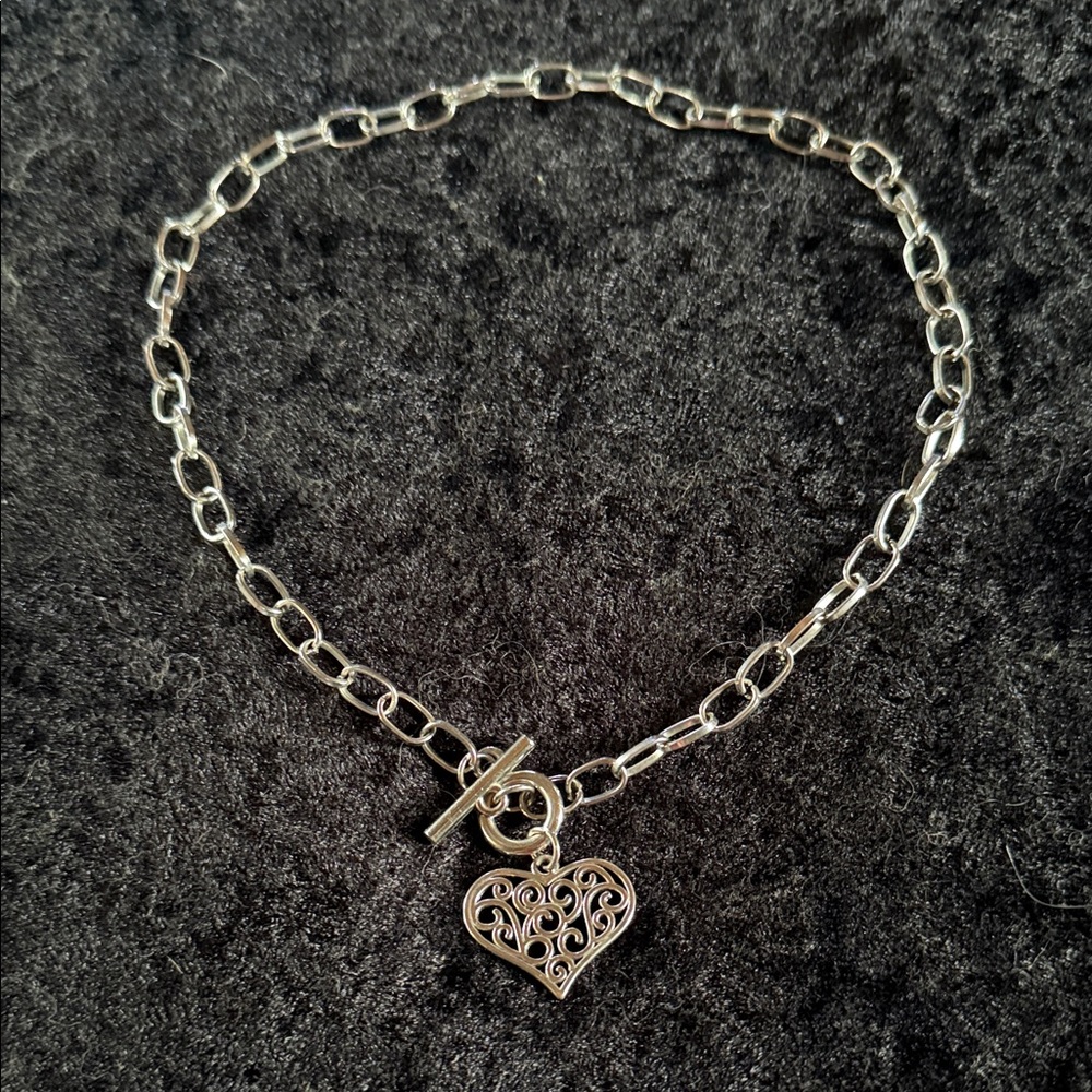 Elegant Silver Heart Pendant Necklace